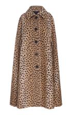 Marc Jacobs Leopard-print Alpaca-cotton Cape Coat