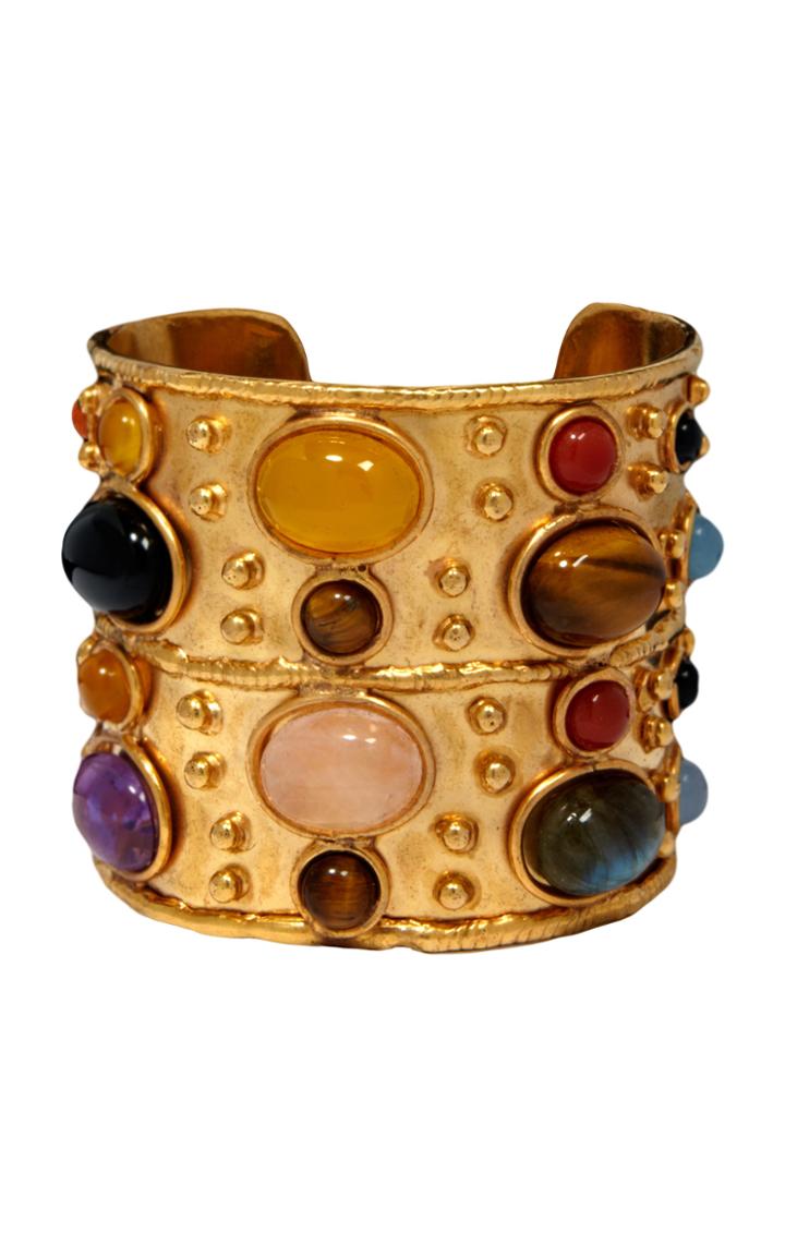 Sylvia Toledano Byzance 22k Gold-plated Brass Multi-stone Cuff