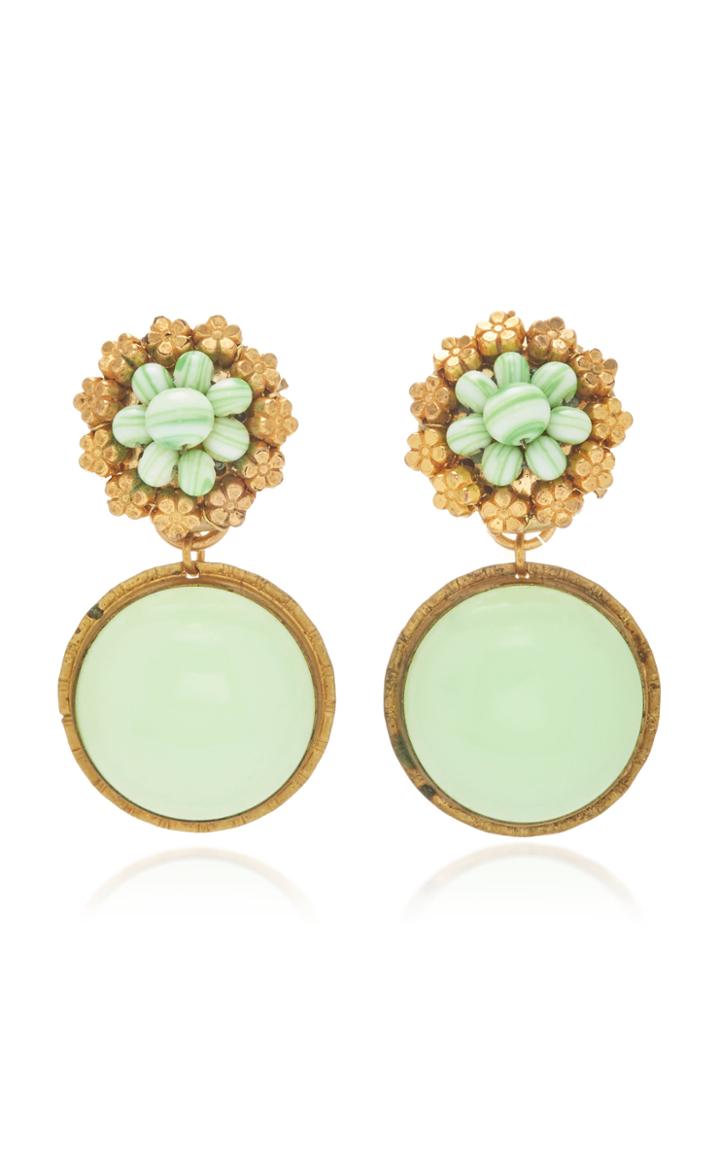Lulu Frost One-of-a-kind Green Swirl Earring
