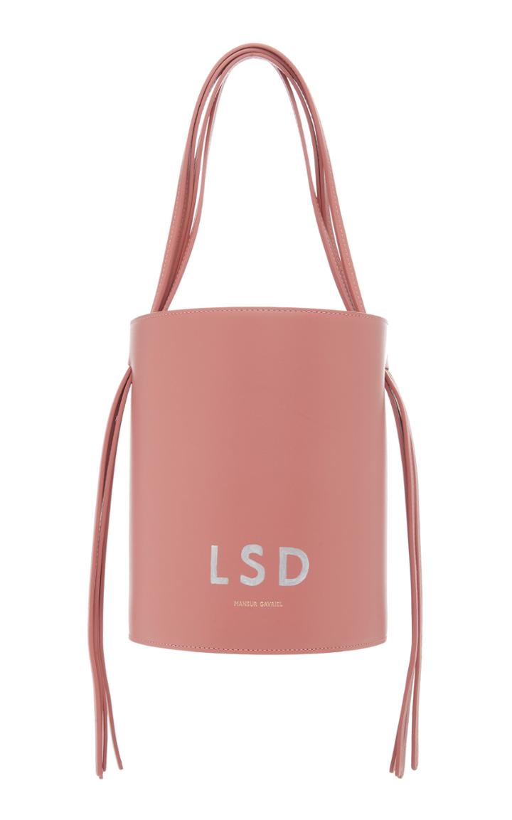 Moda Operandi Mansur Gavriel Monogrammable Calf Fringe Bucket Bag