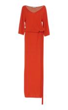 Tuinch Three Quarter Sleeve Long Dress