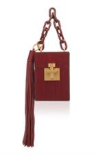 Oscar De La Renta Alibi Box Leather Top Handle Bag