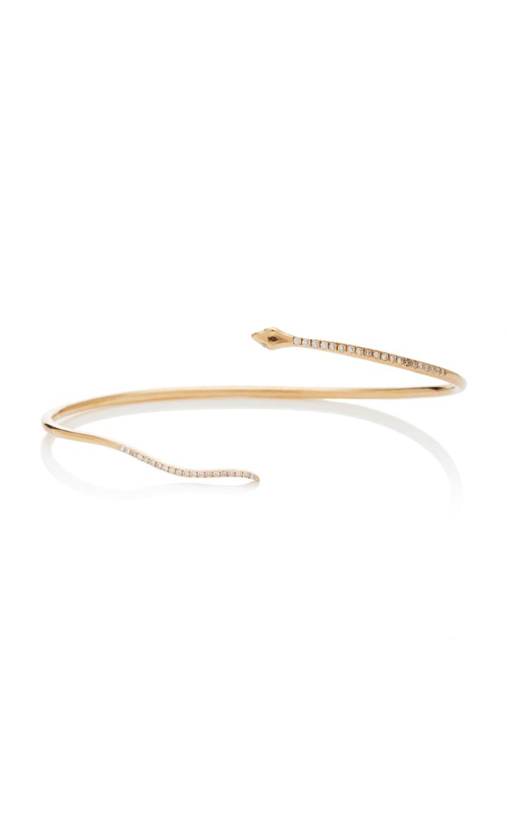 Nadine Ghosn Diamond Pave Serpent Bracelet