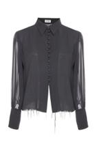 Re/done 60s Button-down Silk Blouse