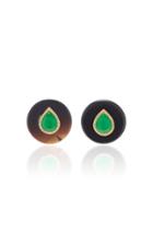 Eduarda Brunelli 18k Gold, Agate, Jade And Diamond Earrings