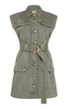 Moda Operandi Aje Darcel Belted Denim Mini Dress