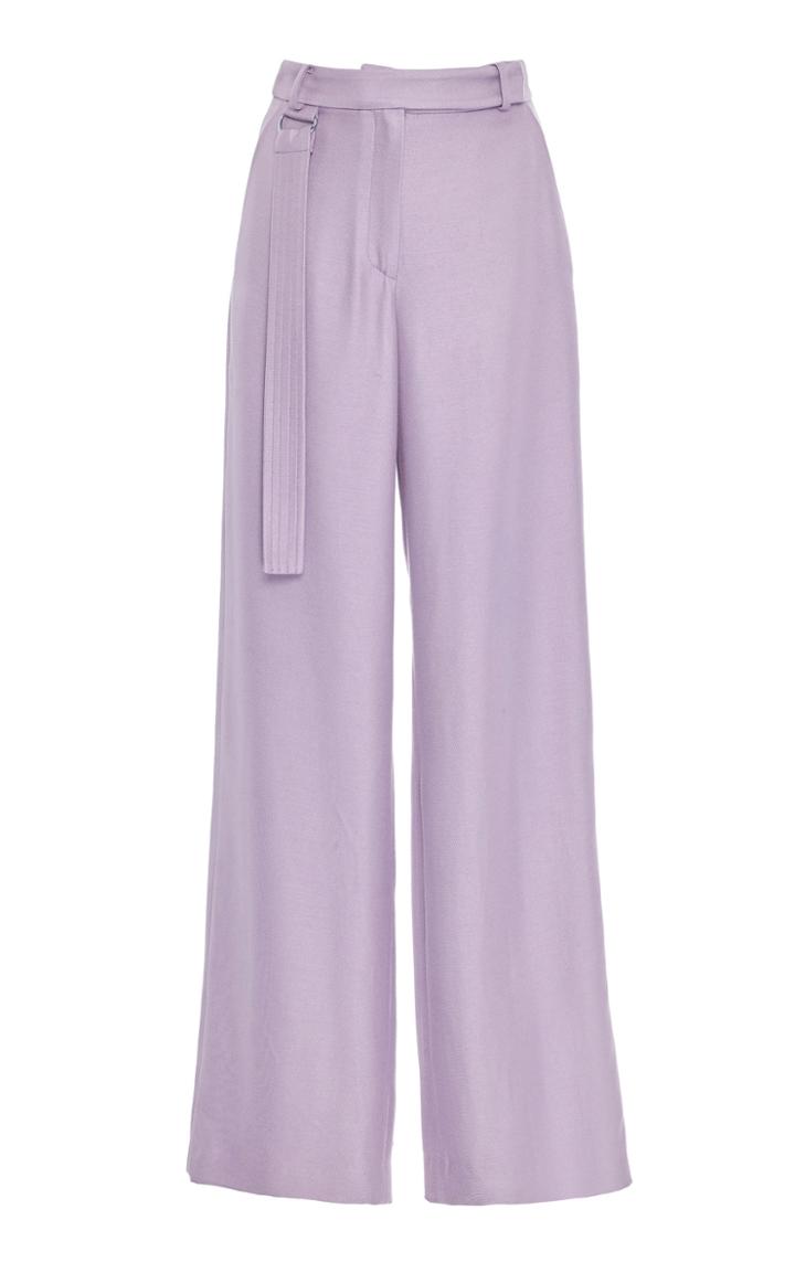Sally Lapointe Duchess Satin Wide-leg Pants Size: 2
