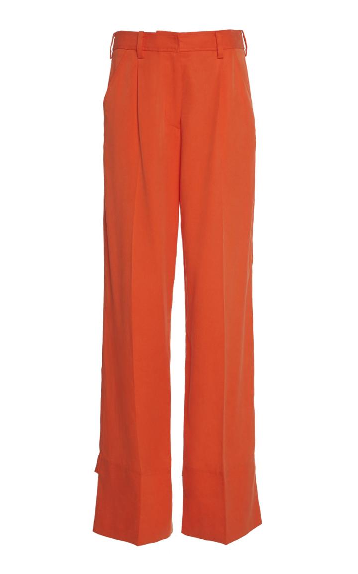 Christopher Esber Daria Stepped Straight-leg Crepe Pants