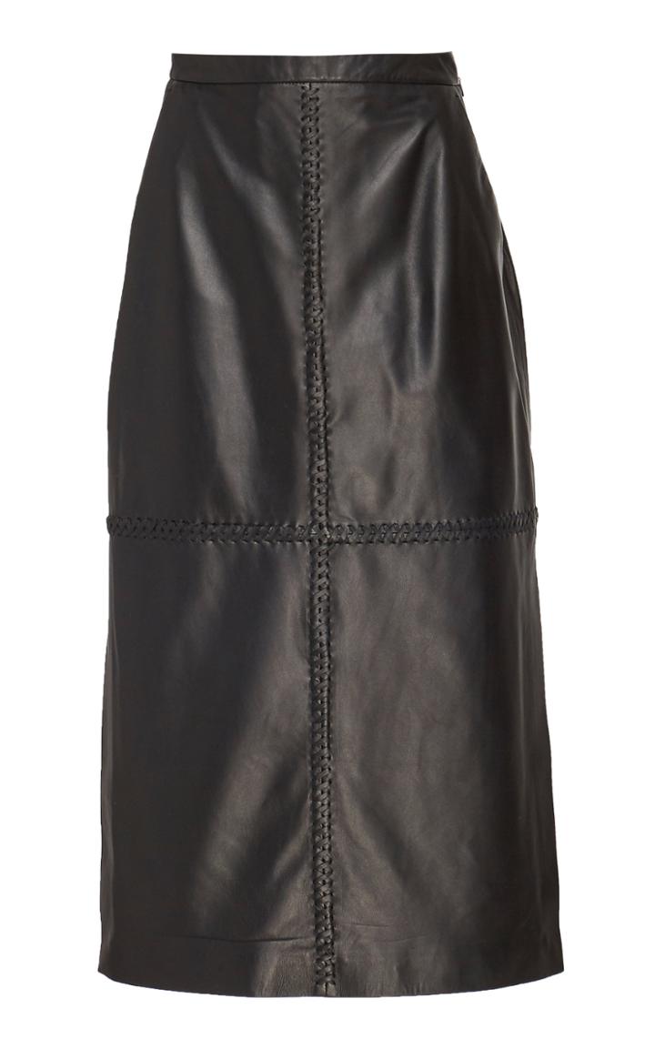 Altuzarra Mooney Leather Midi Skirt