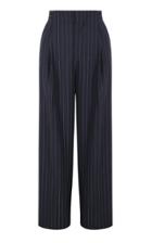 Moda Operandi Hanna Fiedler George Pleated Pinstriped Wool Wide-leg Trousers