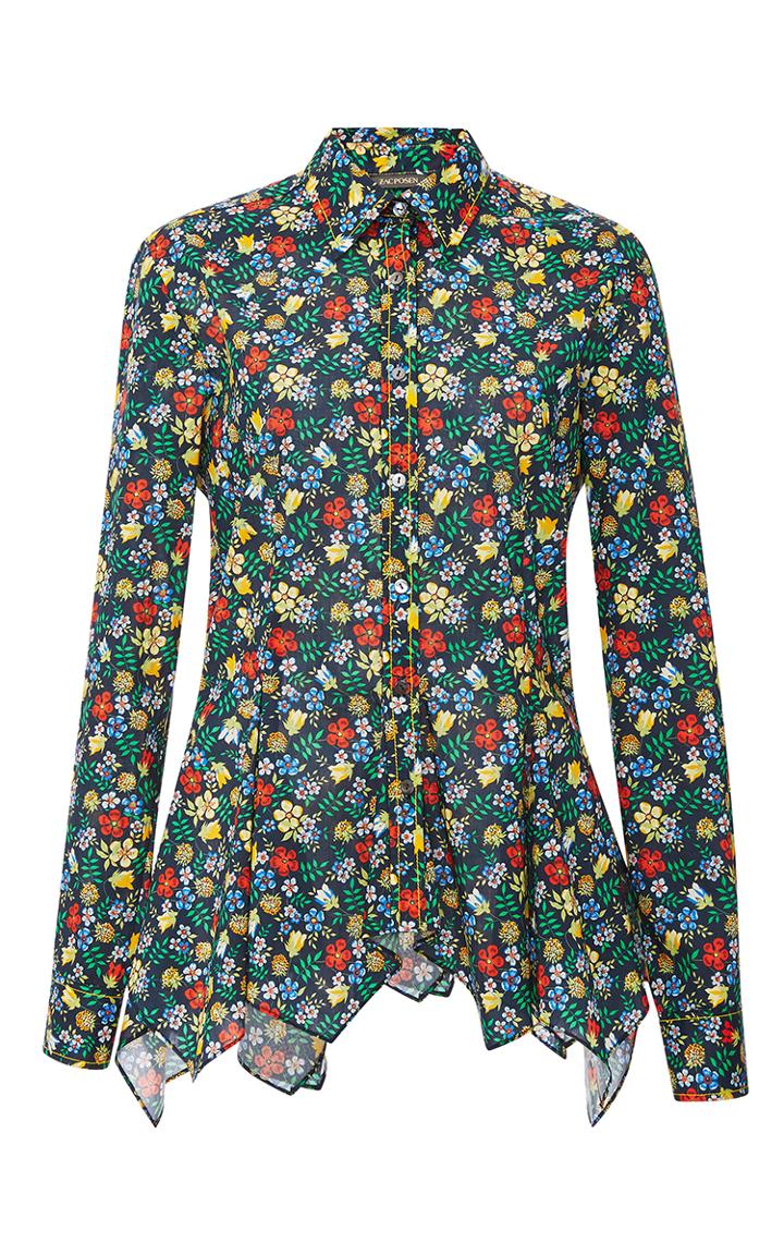 Zac Posen Liberty Print Cotton Shirt