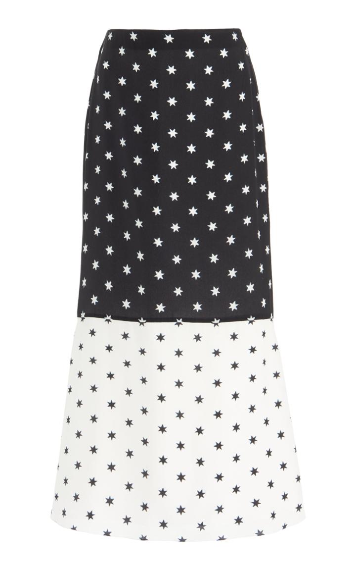 Moda Operandi Erdem Vaughan Silk Dual-print Skirt
