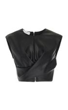 Tre By Natalie Ratabesi Rhea Leather Crop Top
