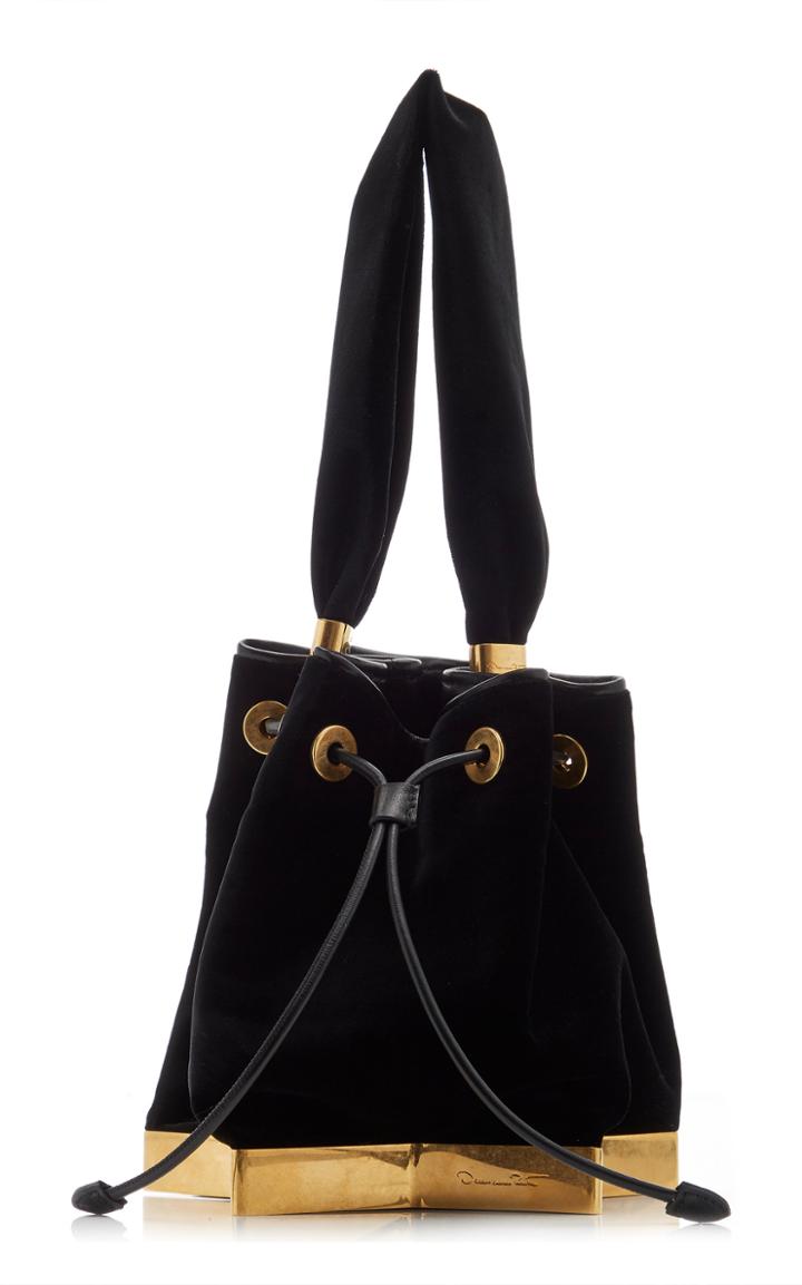 Moda Operandi Oscar De La Renta Star Velvet Top Handle Bag