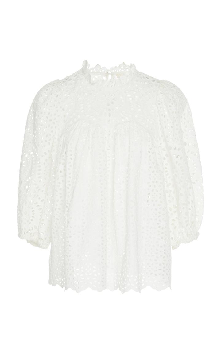 Ulla Johnson Lenna Cotton Eyelet Top