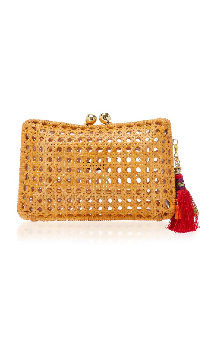 Serpui Charlotte Wicker Clutch