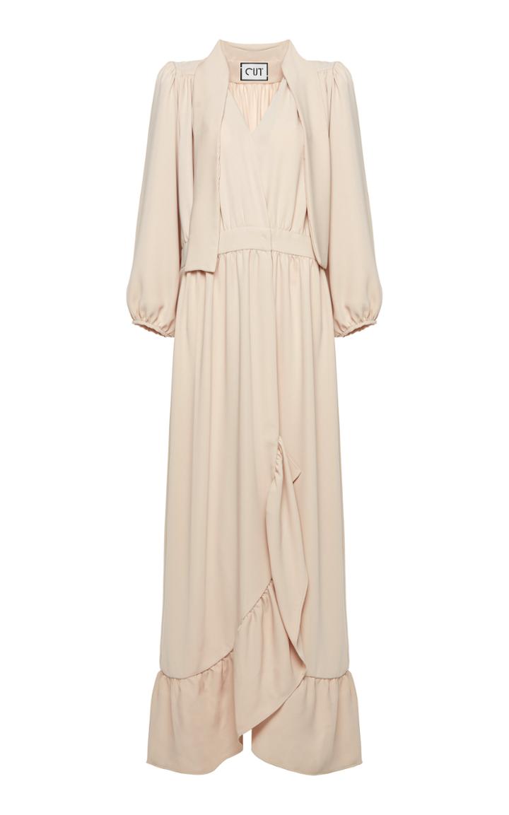 Moda Operandi Studio Cut Draped Crepe Maxi Dress