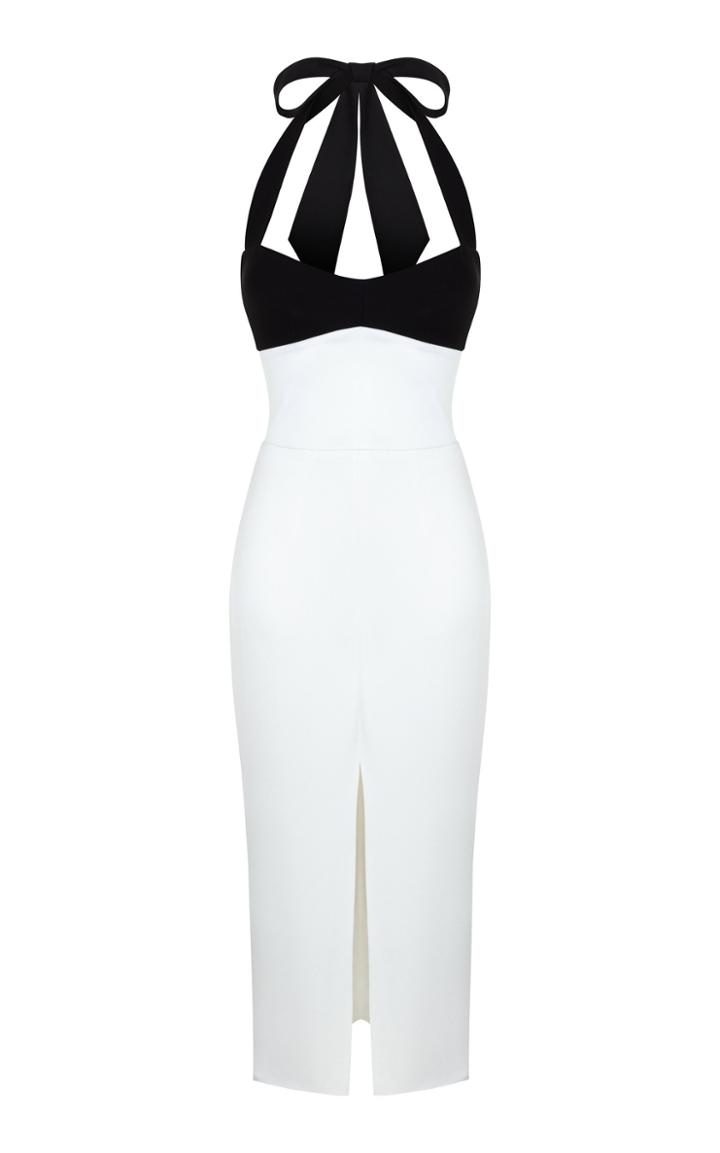 Rasario Stretch-crepe Halterneck Midi Dress Size: 34