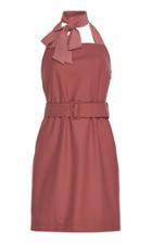 Rokh Tie-accented Crepe Mini Dress