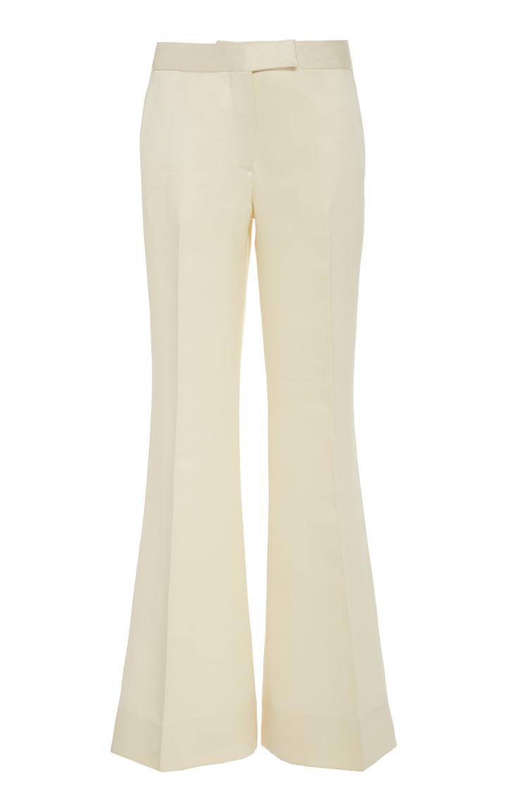 Marina Moscone Wool-blend Flared Pants