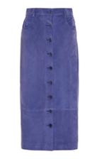 Moda Operandi Altuzarra Westwind Button-detailed Suede Midi Skirt Size: 34