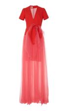 Delpozo Short-sleeve Crepe Dress