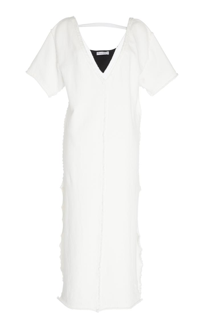 Jw Anderson Deep V Long Jersey Dress