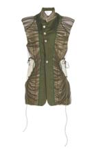 Moda Operandi Richard Malone Ruched Sleeveless Linen-canvas Jacket Size: Xs