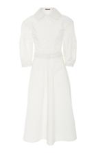 Zac Posen Cotton Eyelet Shirt Dress