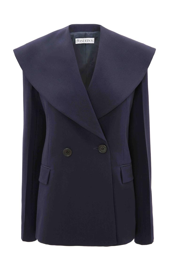 Moda Operandi Jw Anderson Shawl-collar Wool Double-breasted Blazer
