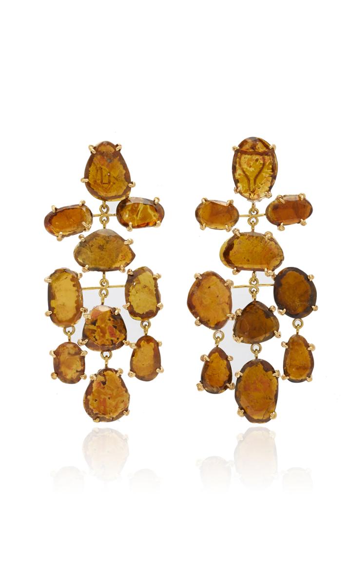 Moda Operandi Lisa Eisner Brown Tourmaline Asteroid Earrings