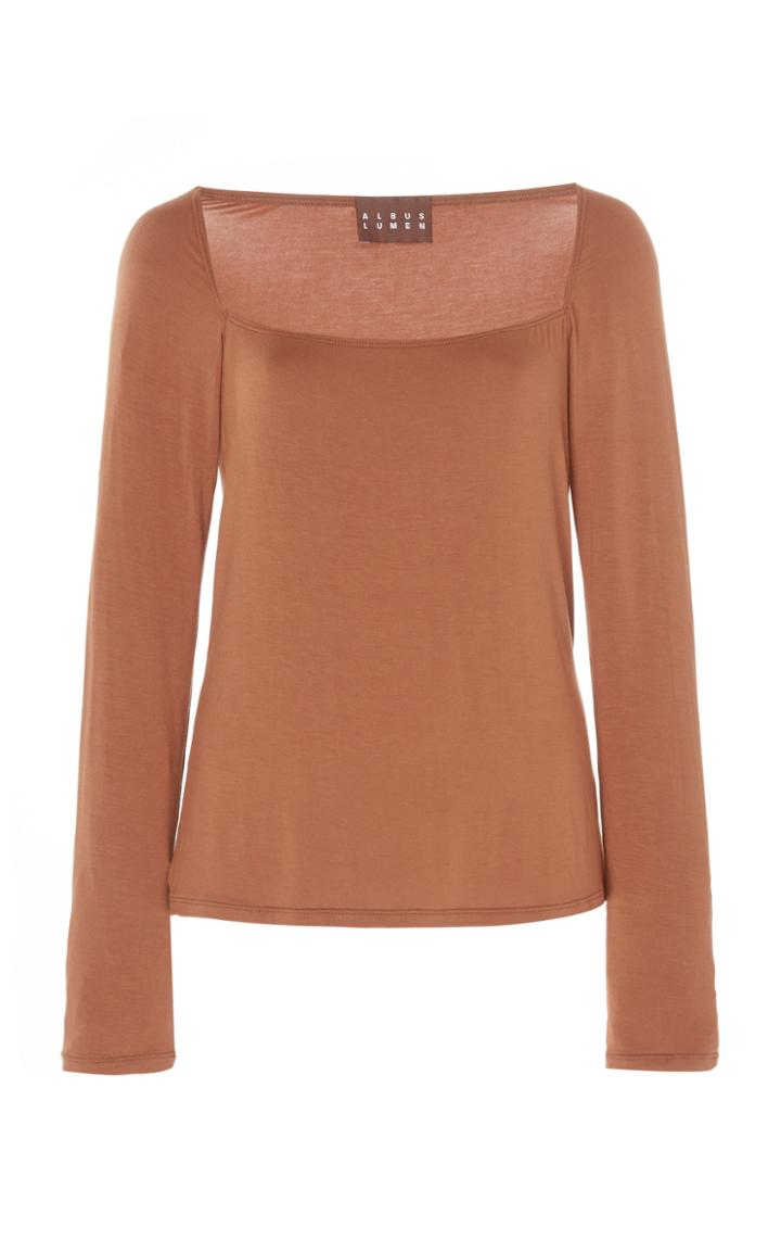 Albus Lumen Square Neck Cotton-jersey Top