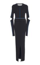 Victoria Beckham Fitted Cotton-blend Knit Dress