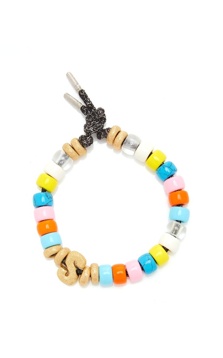 Carolina Bucci Single Initial Forte Beads Bracelet