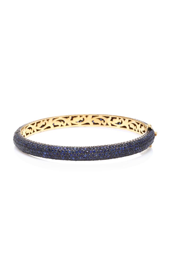 Sanjay Kasliwal 14k Gold Silver And Sapphire Bracelet