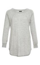 Atm Light Grey Three Quarter Sleeved Cashmere Pullover