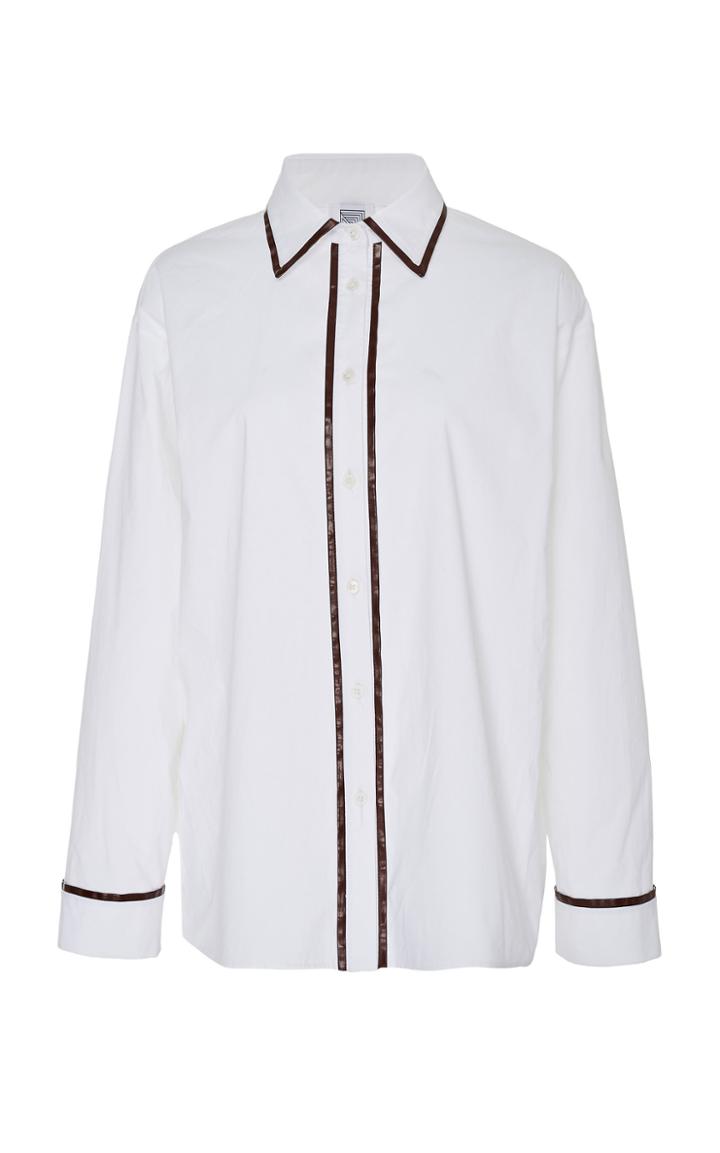 Rosie Assoulin Piped Cotton-blend Top