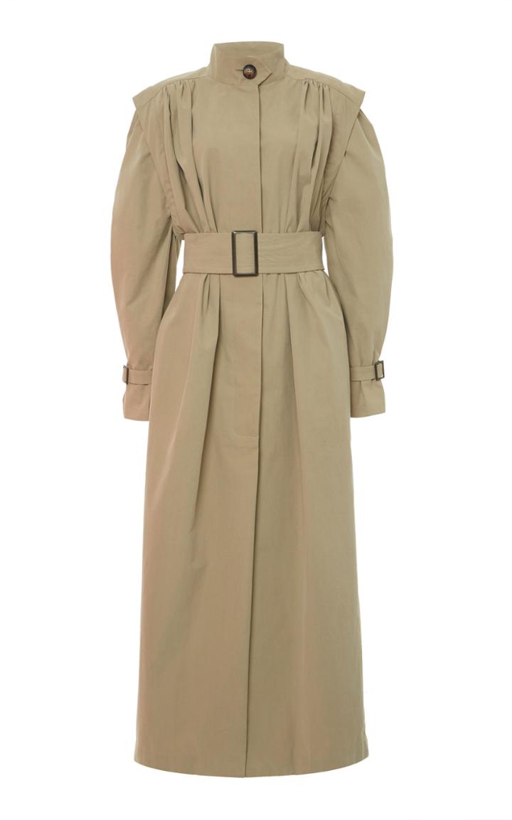 Moda Operandi Attico Cinched Belted Cotton Trench Coat Size: 38