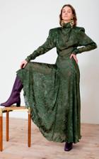 Moda Operandi Sandra Mansour Sabliers Satin Devore Midi Dress