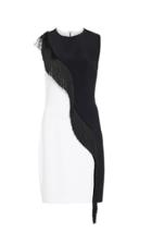 Cushnie Et Ochs Nisa Color Block Fringe Mini Dress