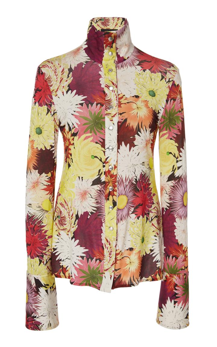 Ellery Sala Floral High Neck Blouse