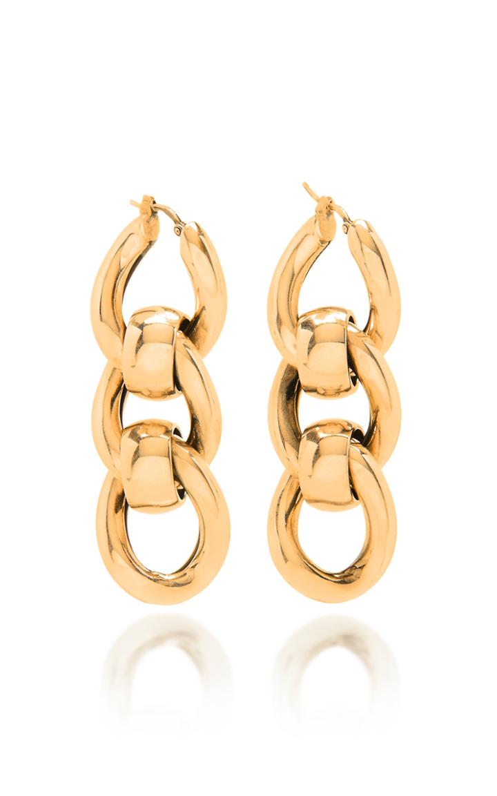 Bottega Veneta Chain Metal Drop Earrings