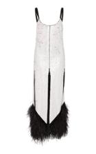 Attico Sequined Feather Dress