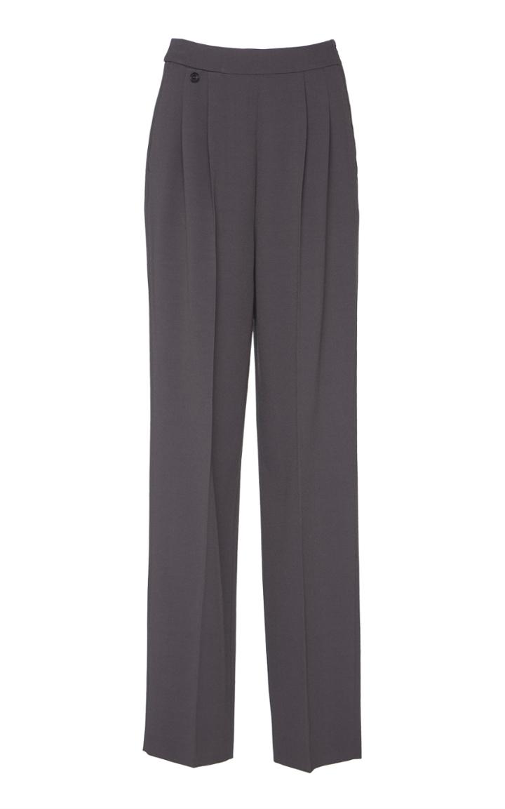 Agnona Wool Cady Matt New Pinces Pant