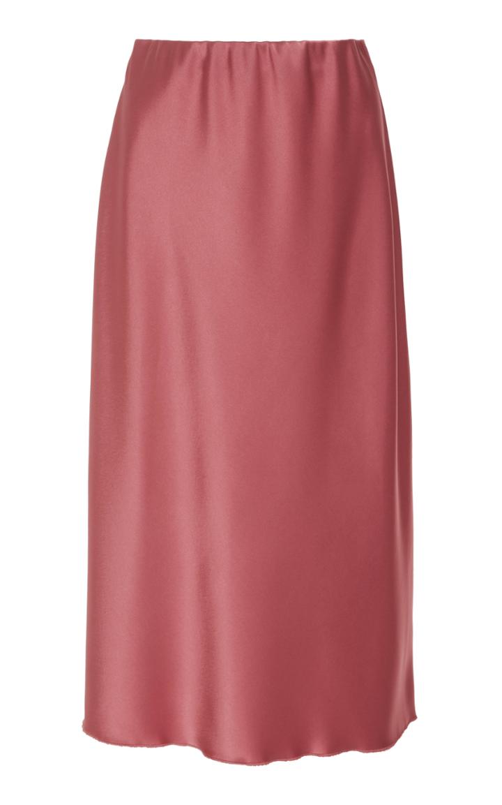Nanushka Zarina High Waisted Satin Midi Skirt