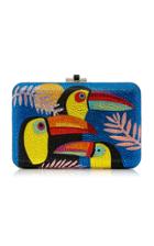Judith Leiber Couture Slim Slide Toucans Clutch