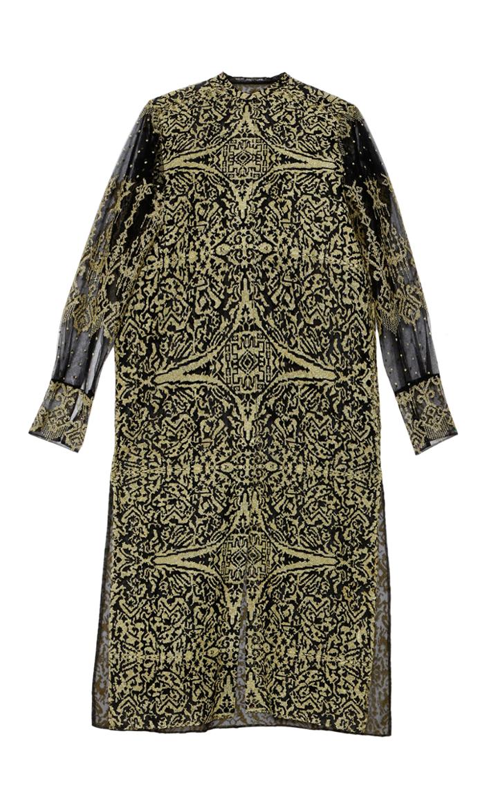 Saptodjojokartiko Black/gold Gringsing Embroidered Dress