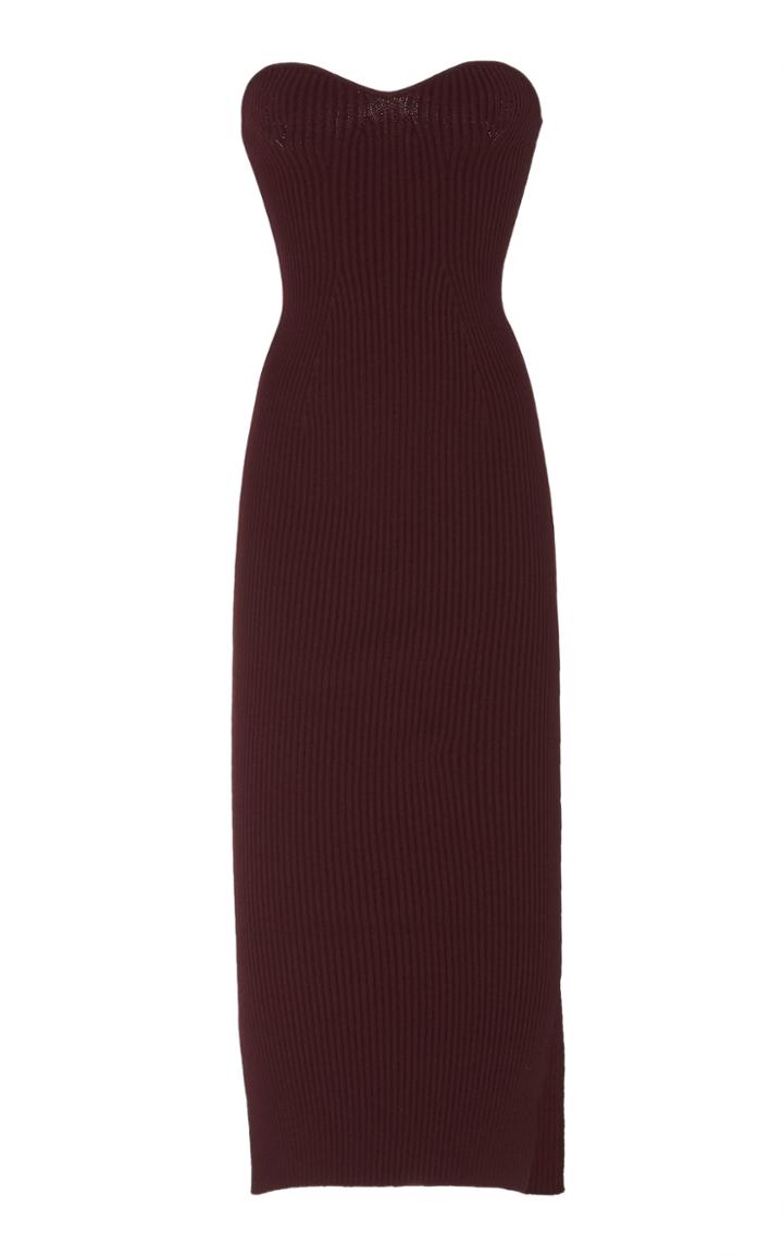 Khaite Loie Ribbed Stretch-knit Midi Dress Size: S