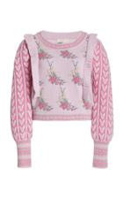 Moda Operandi Loveshackfancy Warwick Ruffled-trim Knit Sweater