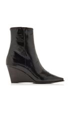 Aeyde Lena Patent Leather Wedge Boots